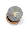 Indukala Moon Phase Keepsake Box - Black Marble, Wood, Brass