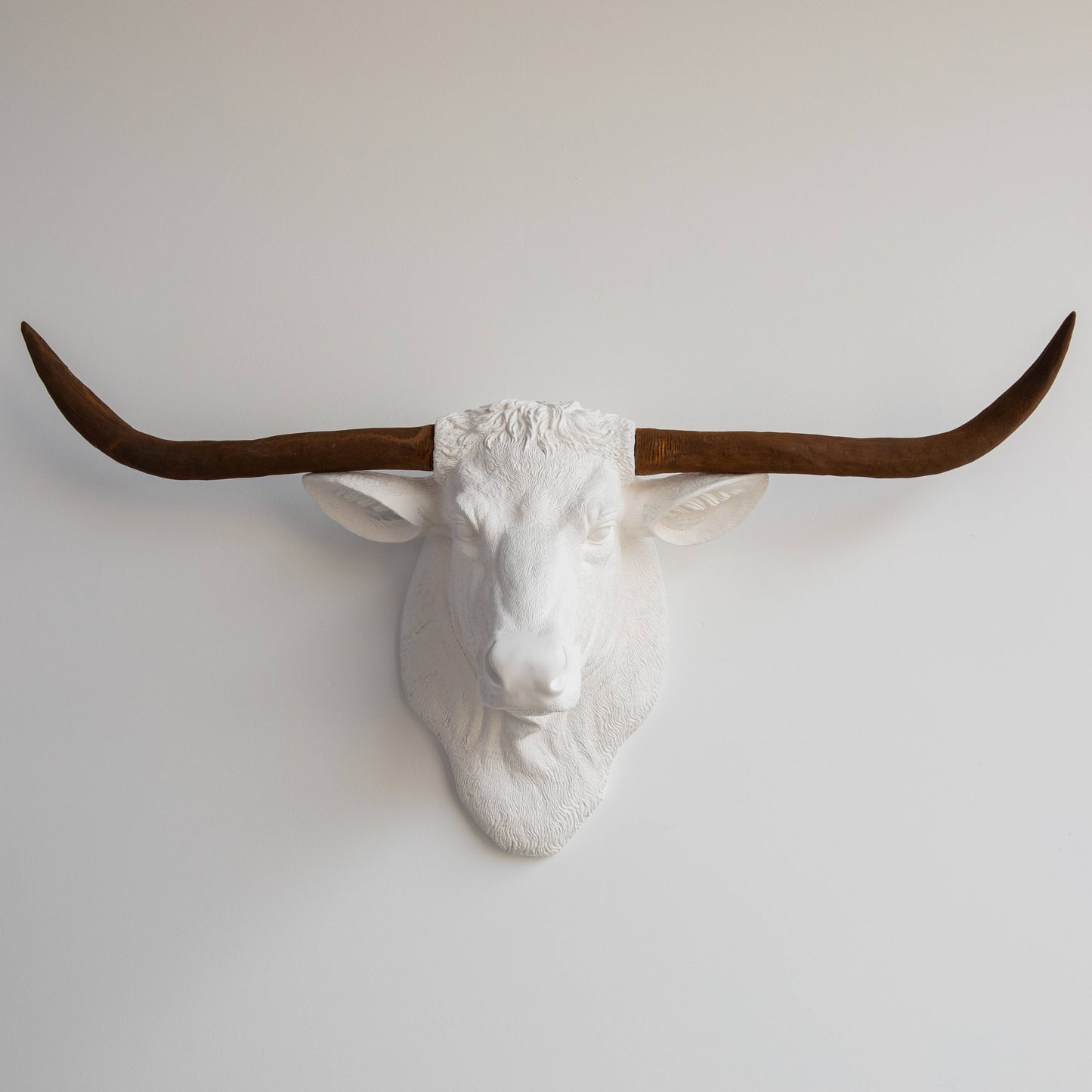 Near and Deer - Faux Texas Longhorn Head Wall Mount: Black/Gold