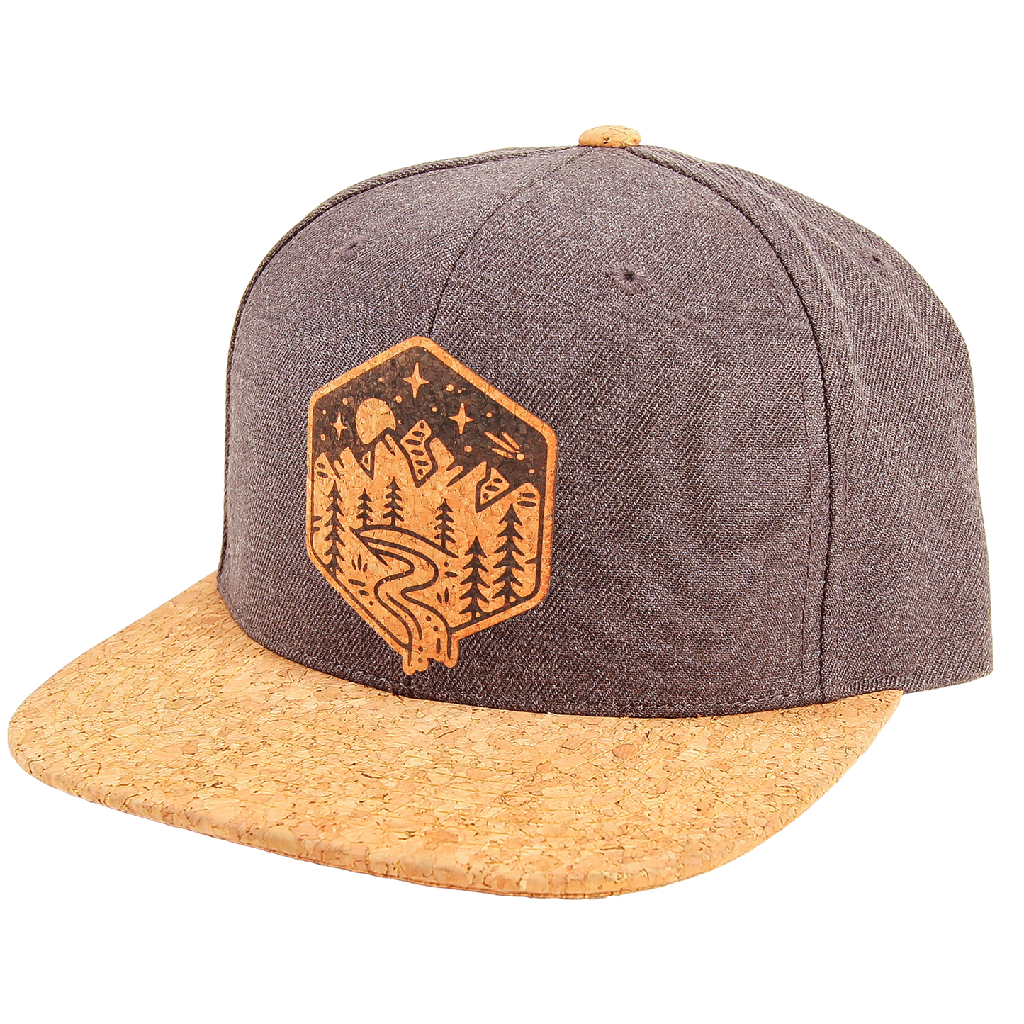 Foothill Falls Cork Brim Snapback: Charcoal