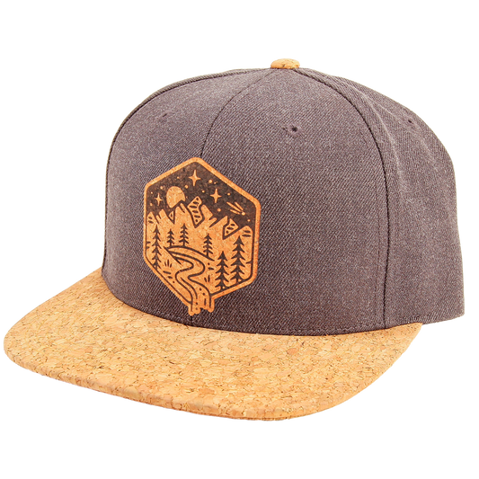 Foothill Falls Cork Brim Snapback: Charcoal