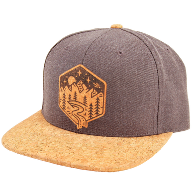 Foothill Falls Cork Brim Snapback: Charcoal