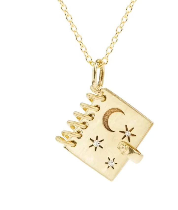 HoopLa Style - Locket- Moon and The Stars- Moon and Back: Yellow Gold