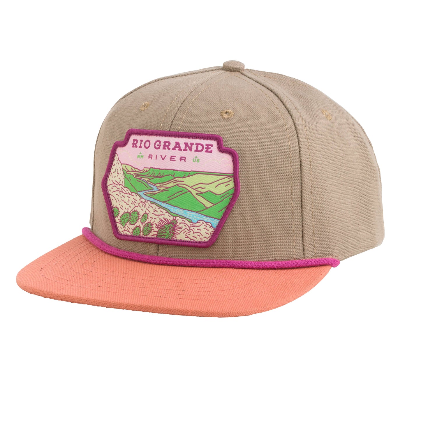 Rio Grande River Hat: Malibu Beige/Coral Red