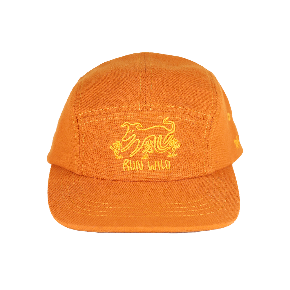 Run Wild Organic Cotton Camp Cap: Orange