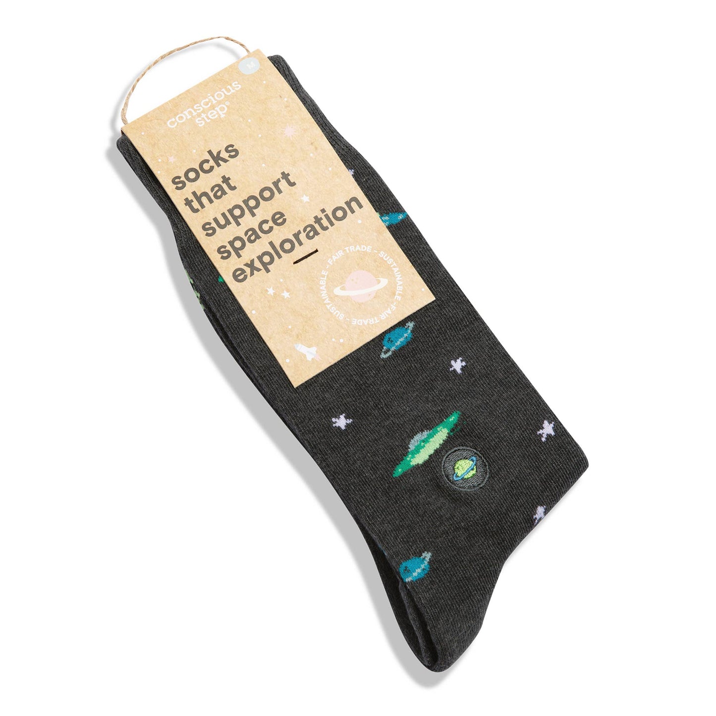 Socks that Support Space Exploration (Galactic Gray): Medium