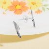 Kitchen Knife Post Earrings 13x3mm: Sterling Silver