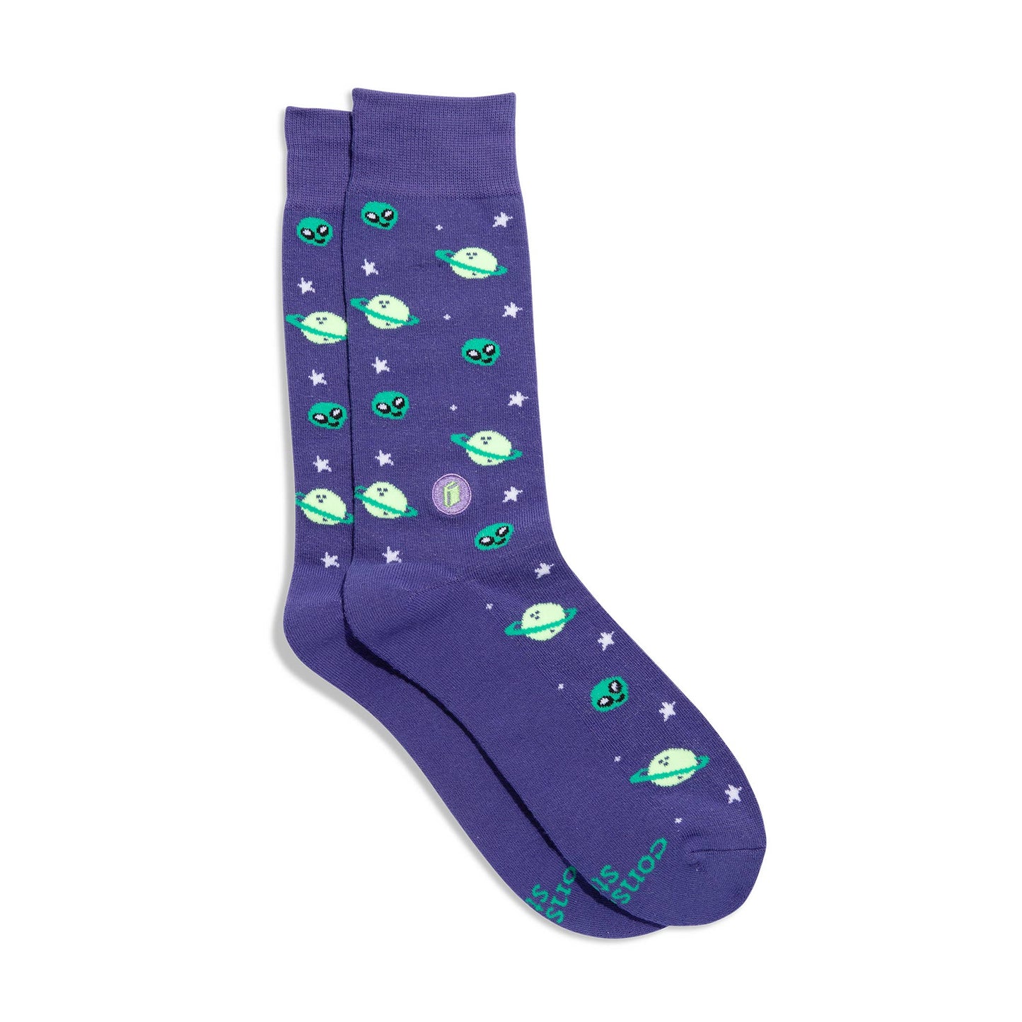 Socks that Give Books  (Purple Planets): Medium