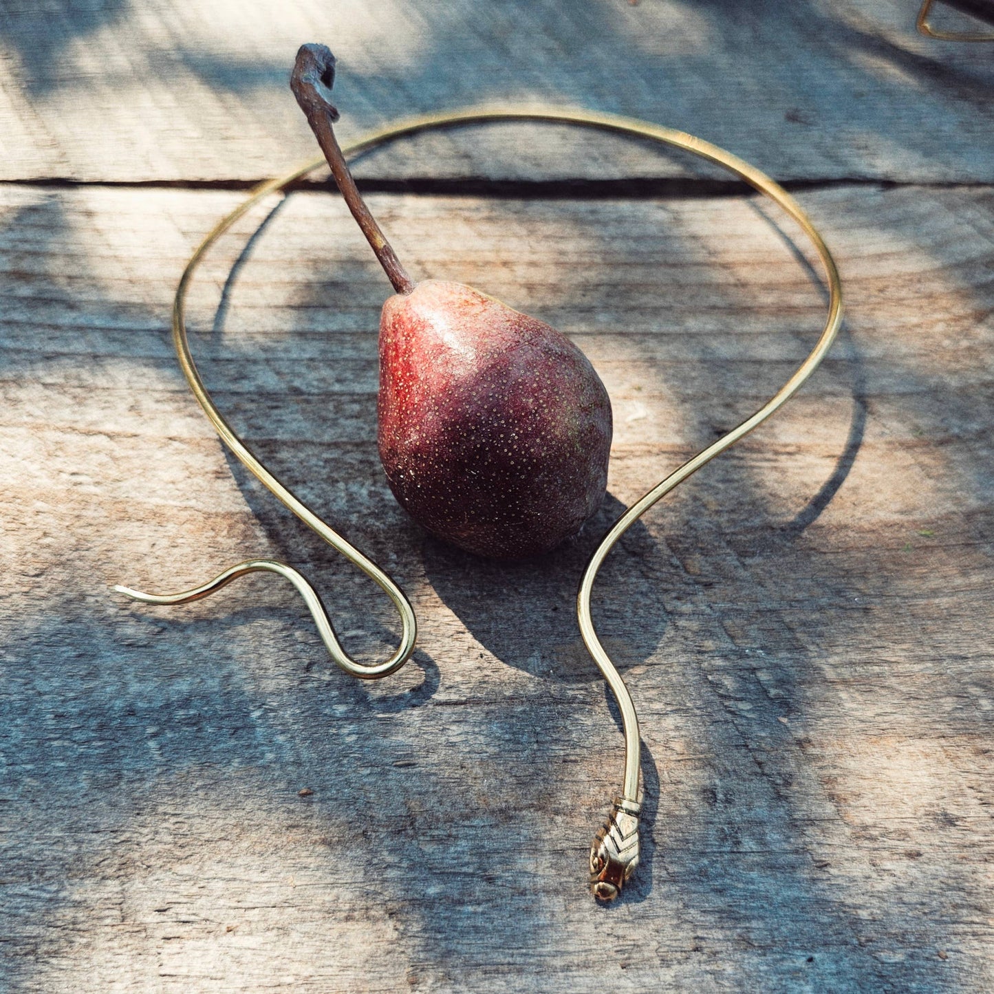 Brass snake serpent collar choker Necklace