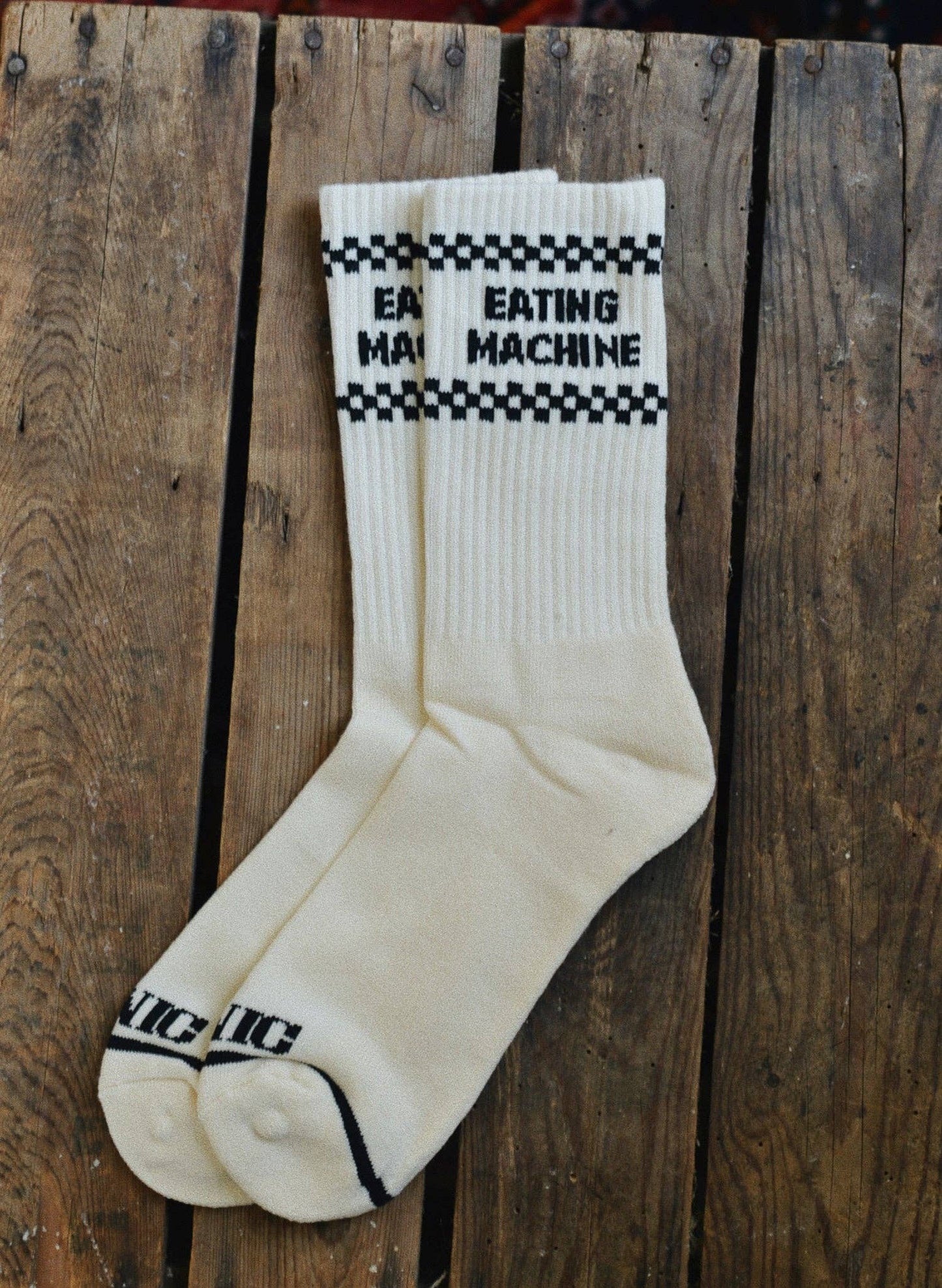 Eating Machine  Checkerboard Comfy Crew Socks Christmas Gift