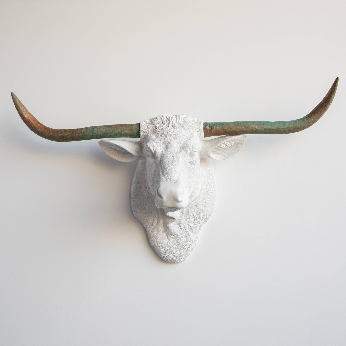 Near and Deer - Faux Texas Longhorn Head Wall Mount: Black/Gold