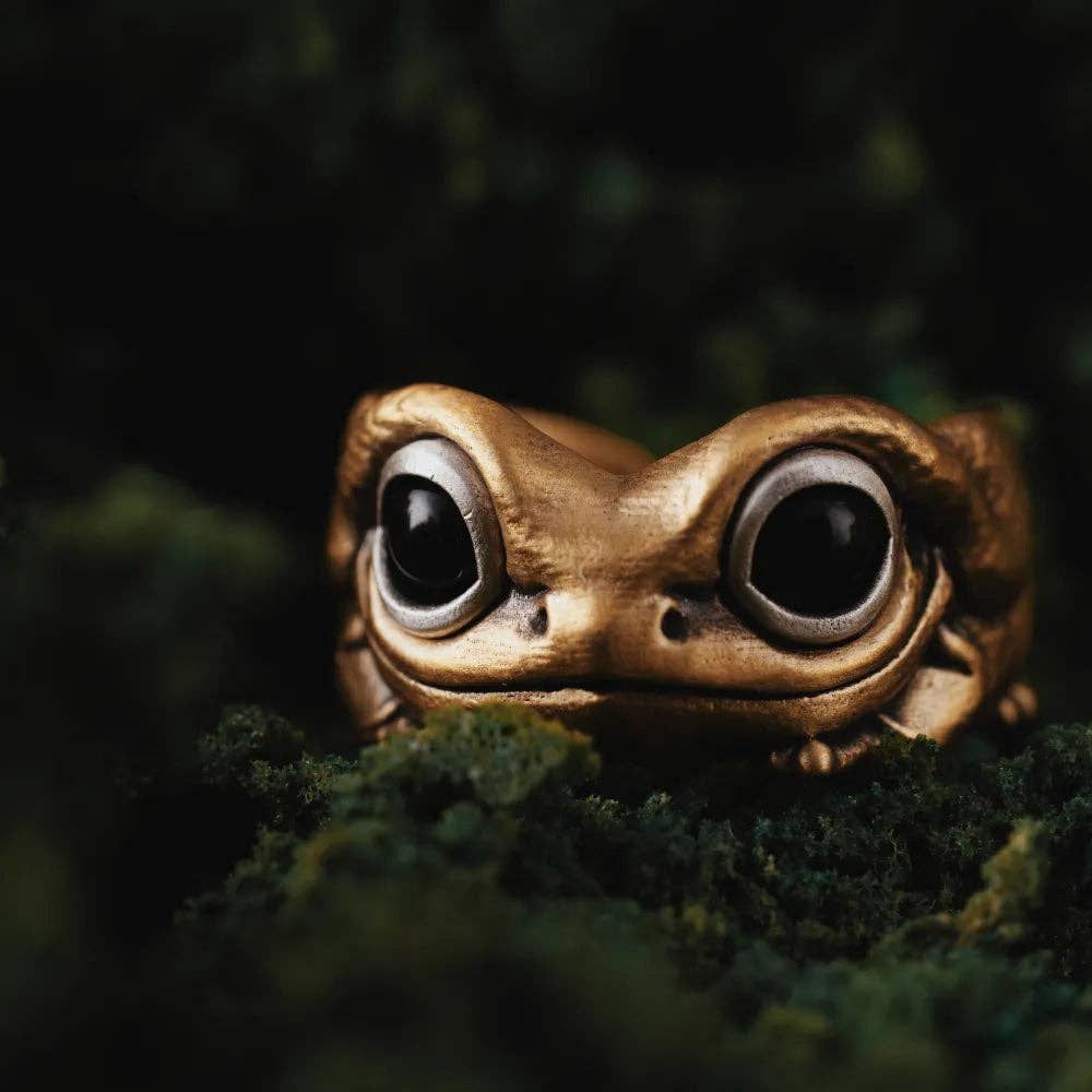 Tree Frog Ring: Brass / #11