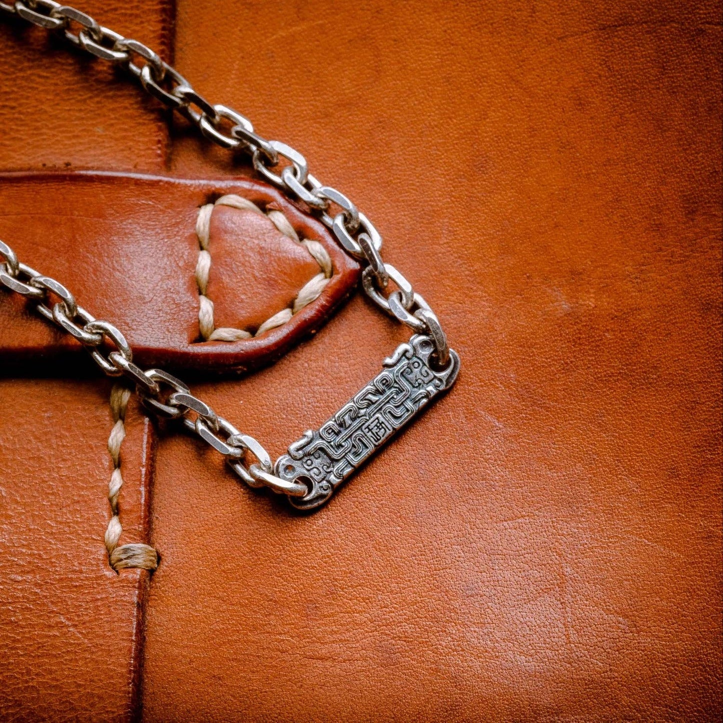 TaoTie Chain Bracelet - 4mm: Oxidized Silver / 8"