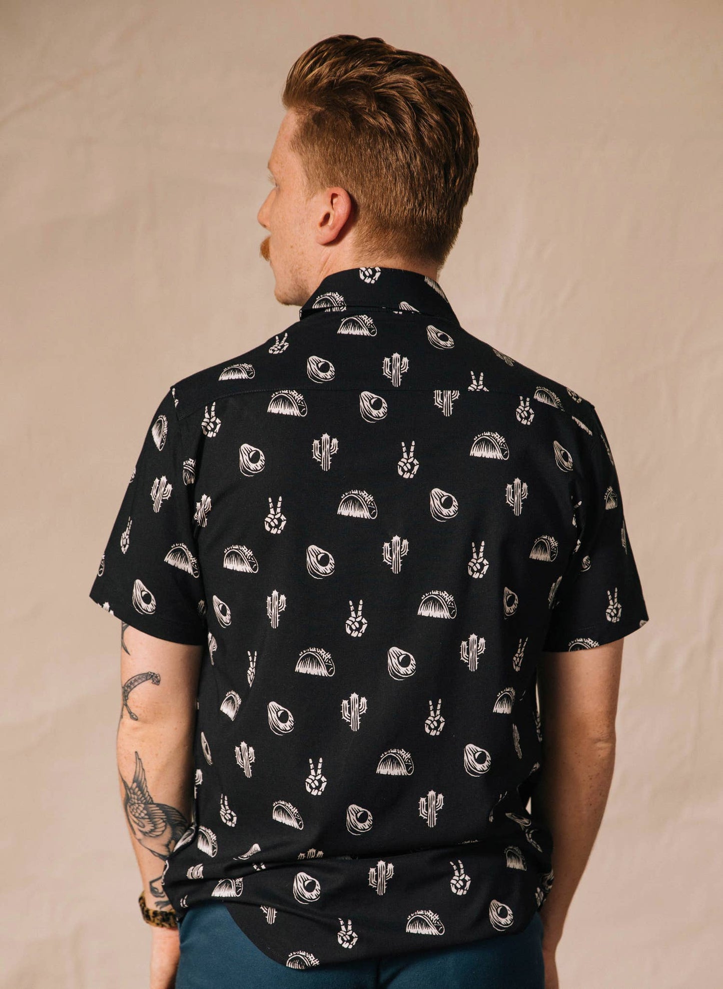 No Problemo Cactus Tacos Casual Button Down Shirt