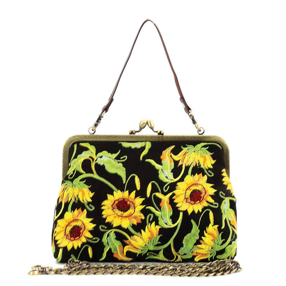 Sunflower Kisslock Bag