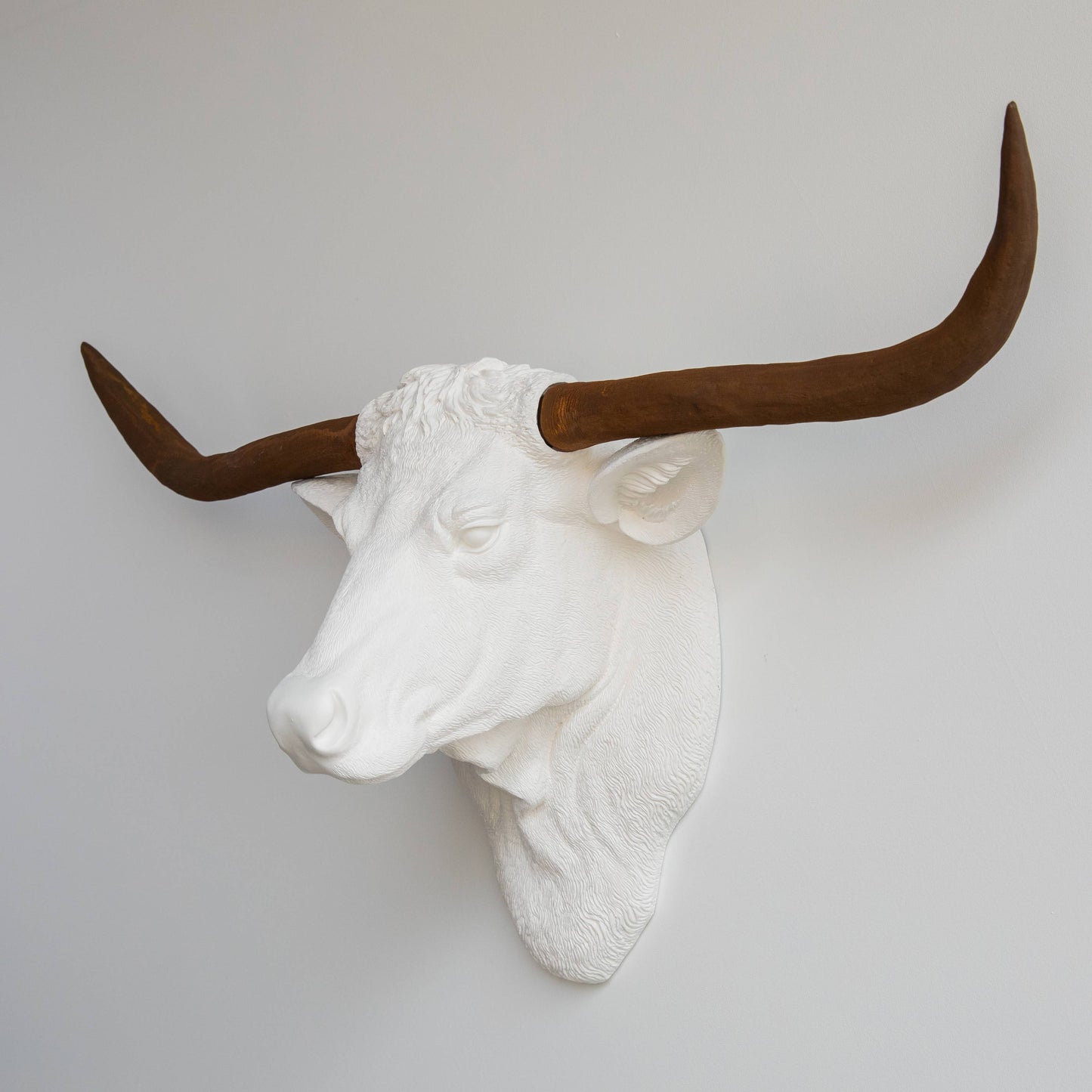 Near and Deer - Faux Texas Longhorn Head Wall Mount: Black/Gold