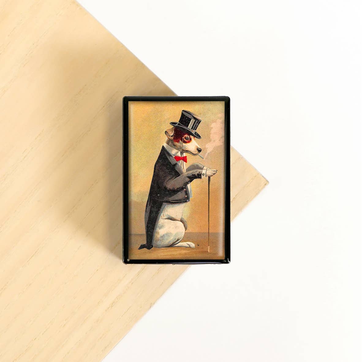 Smoking Dog Silly Quirky Slide Box