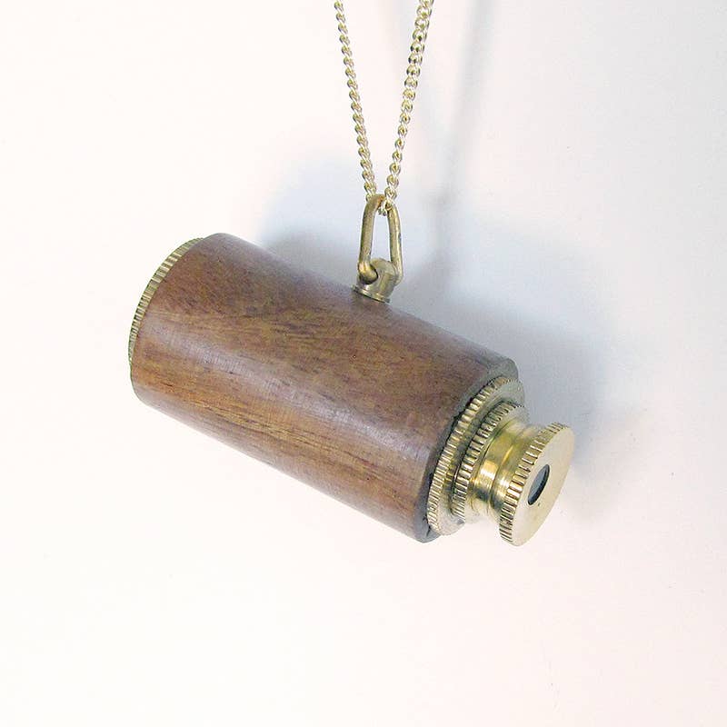 Wood Telescope Necklace: 32 Inch