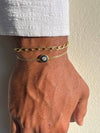 Men's Gold Evil Eye Bracelet, Protection Bracelet Men, Gold: 21cm / Chain Bracelet