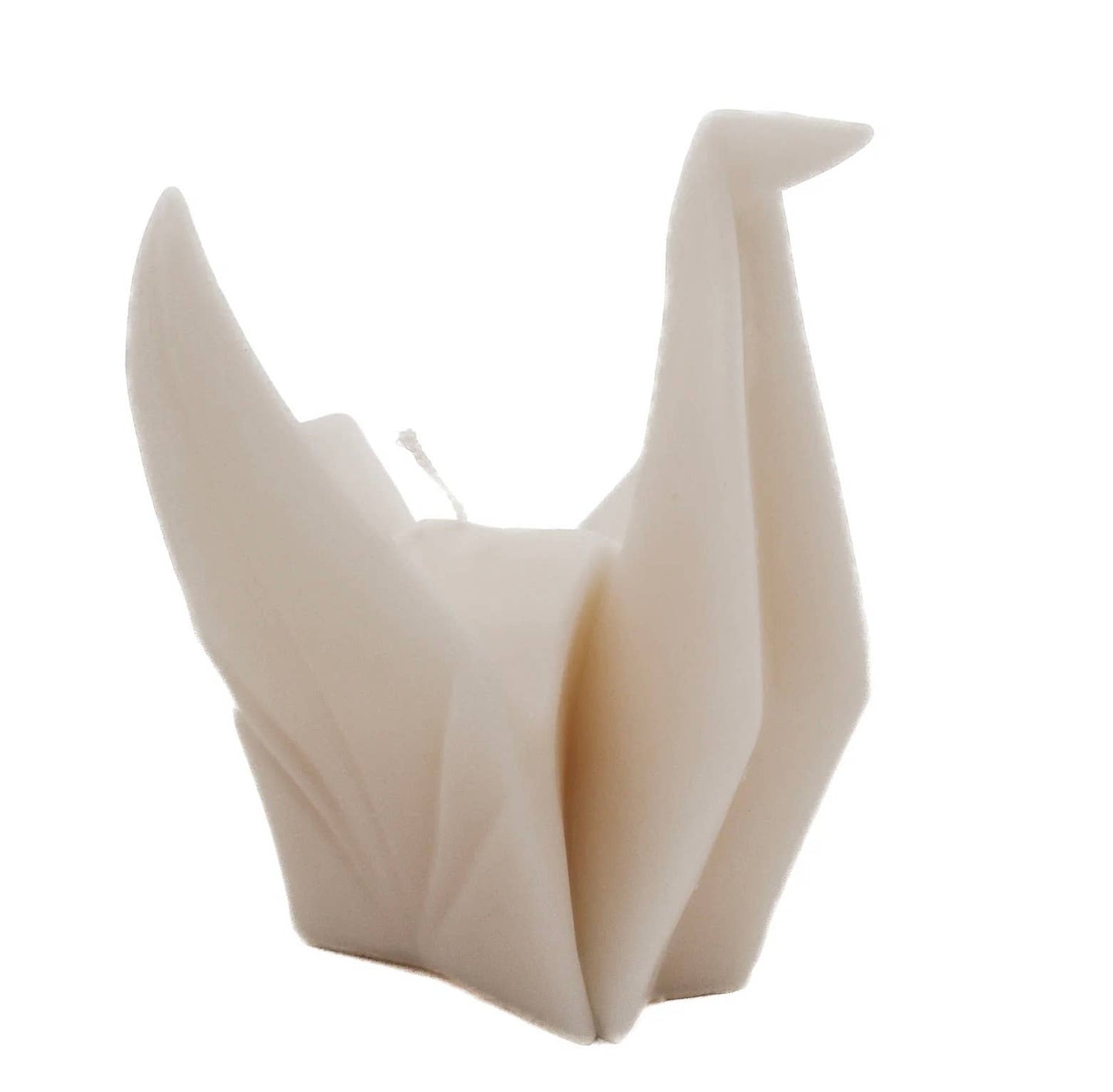 ORIGAMI CRANE CANDLE | PILLAR: White