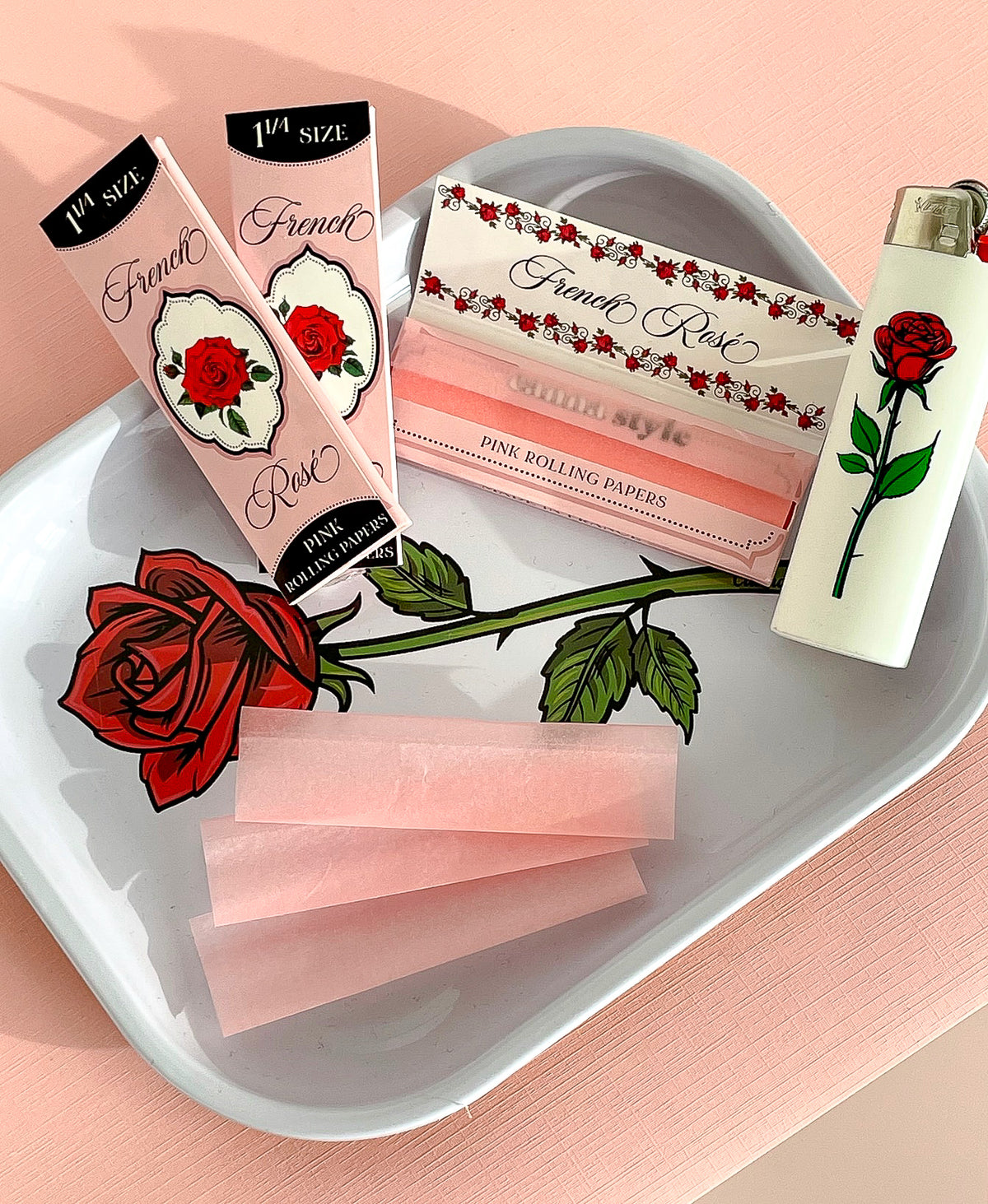 FRENCH ROSE PINK ROLLING PAPERS