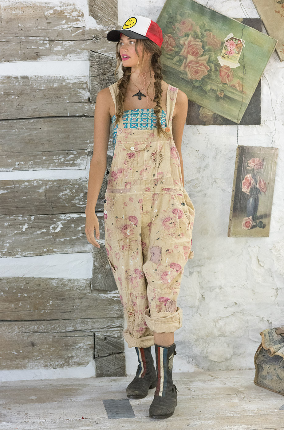 FLORAL PRINT LOVE OVERALLS