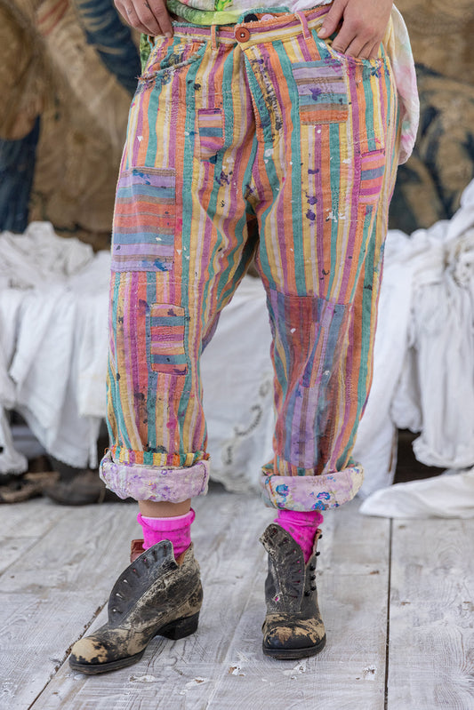 STRIPED MINER PANTS