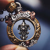 Circus Pendant: 21" / Brass / 4mm Black Ball Chain