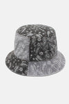 Paisley patchwork Bucket Hat: Blue