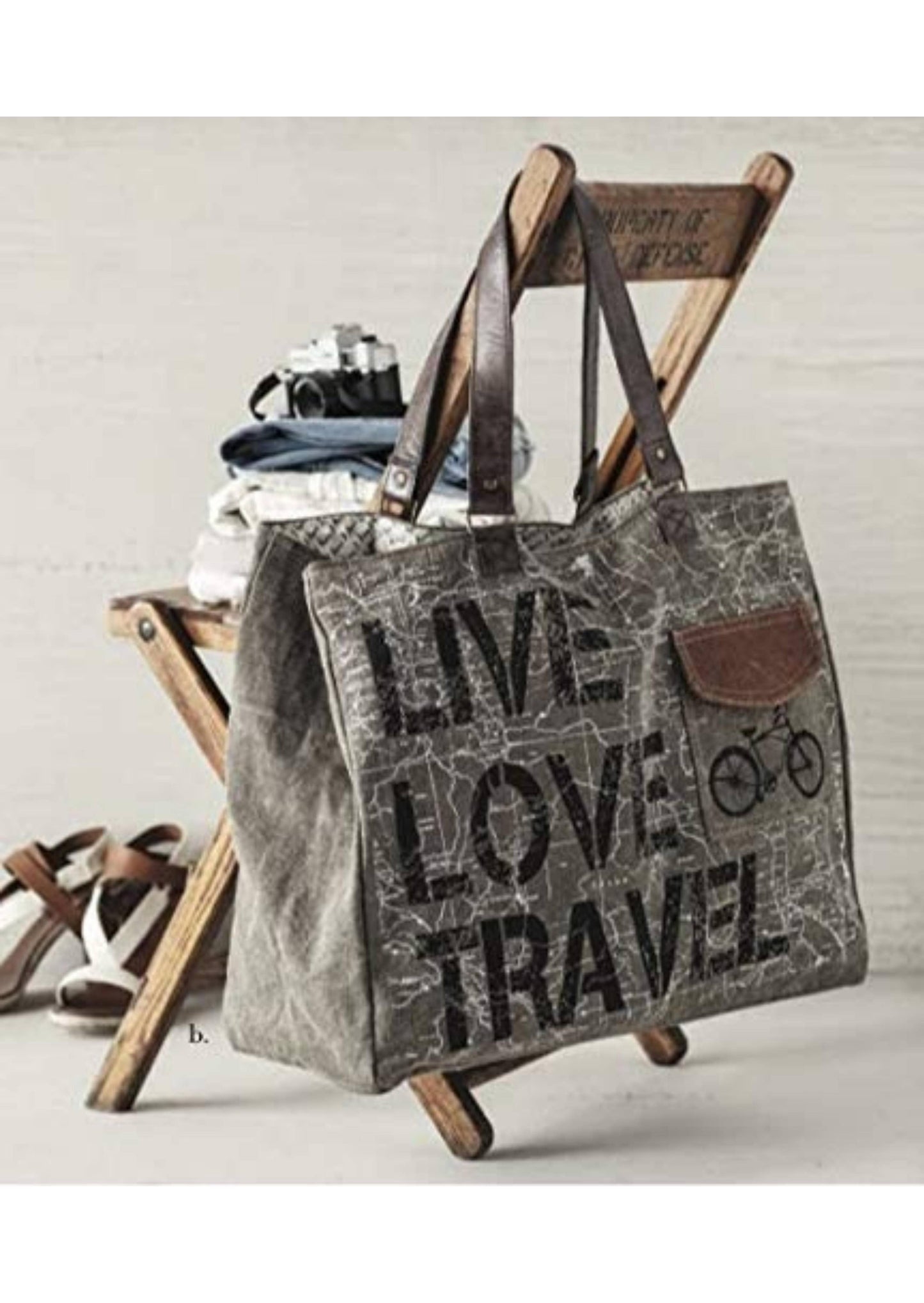 Live Love Travel Up-Cycled Travel Weekender M-3725