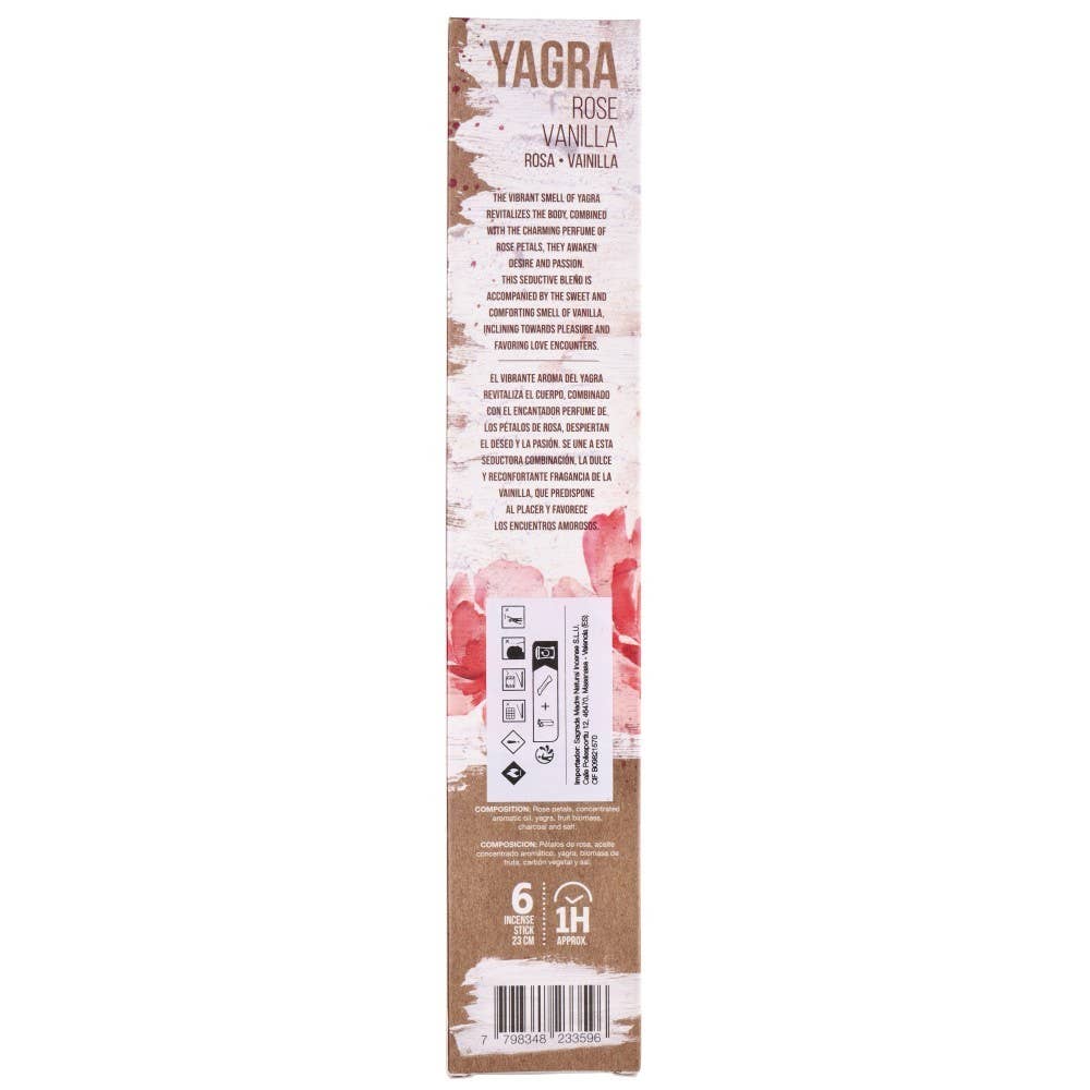 Sahumerio Yagra, Vanilla, Rose - Sagrada Madre