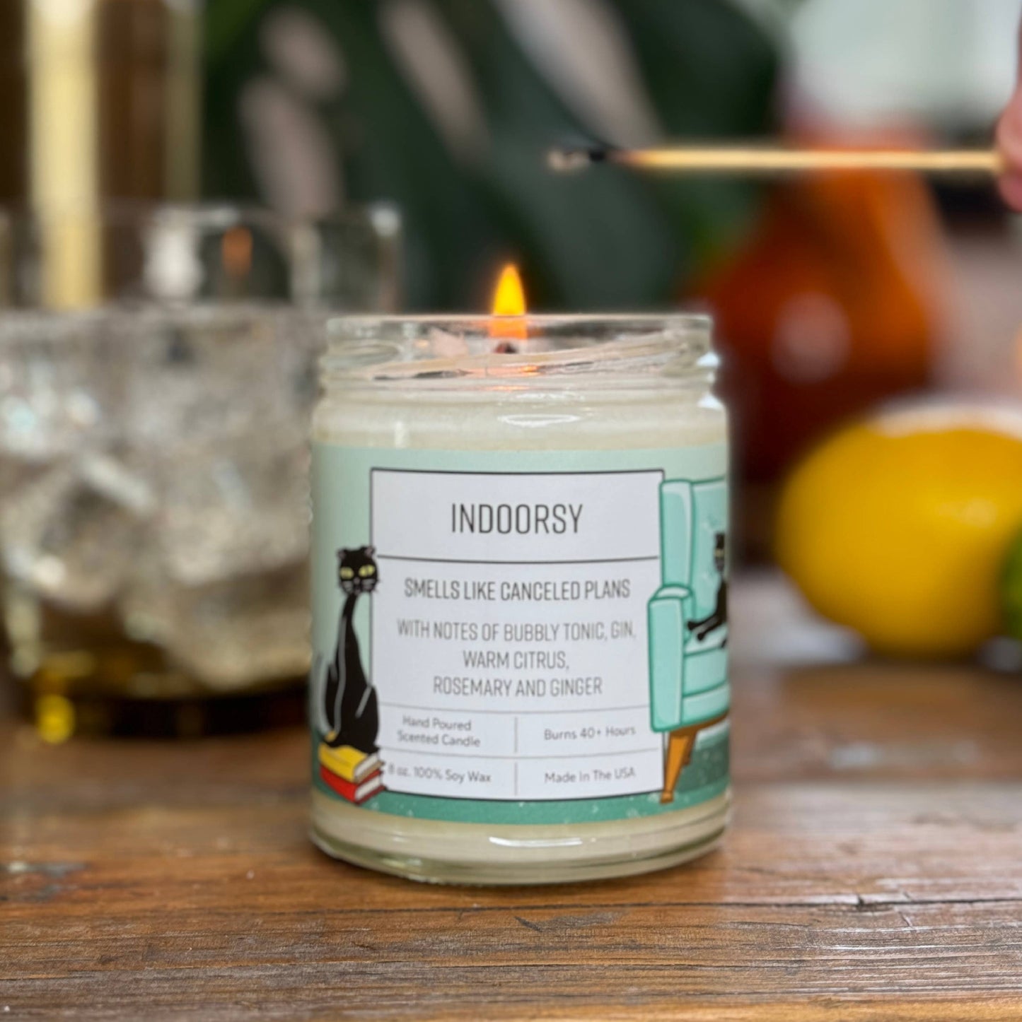 Gin Soy Candle | Boozy Candle | Indoorsy: 8 oz.