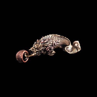 Dragon Fish Pendant: Brass