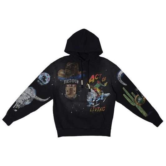 ACT OF LIVING RODEO WASHED HOODIE