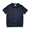 Woven Checkered Knit Camp Shirt