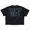 FREEDOM IS NOT FREE WASHED CROPPED TEE