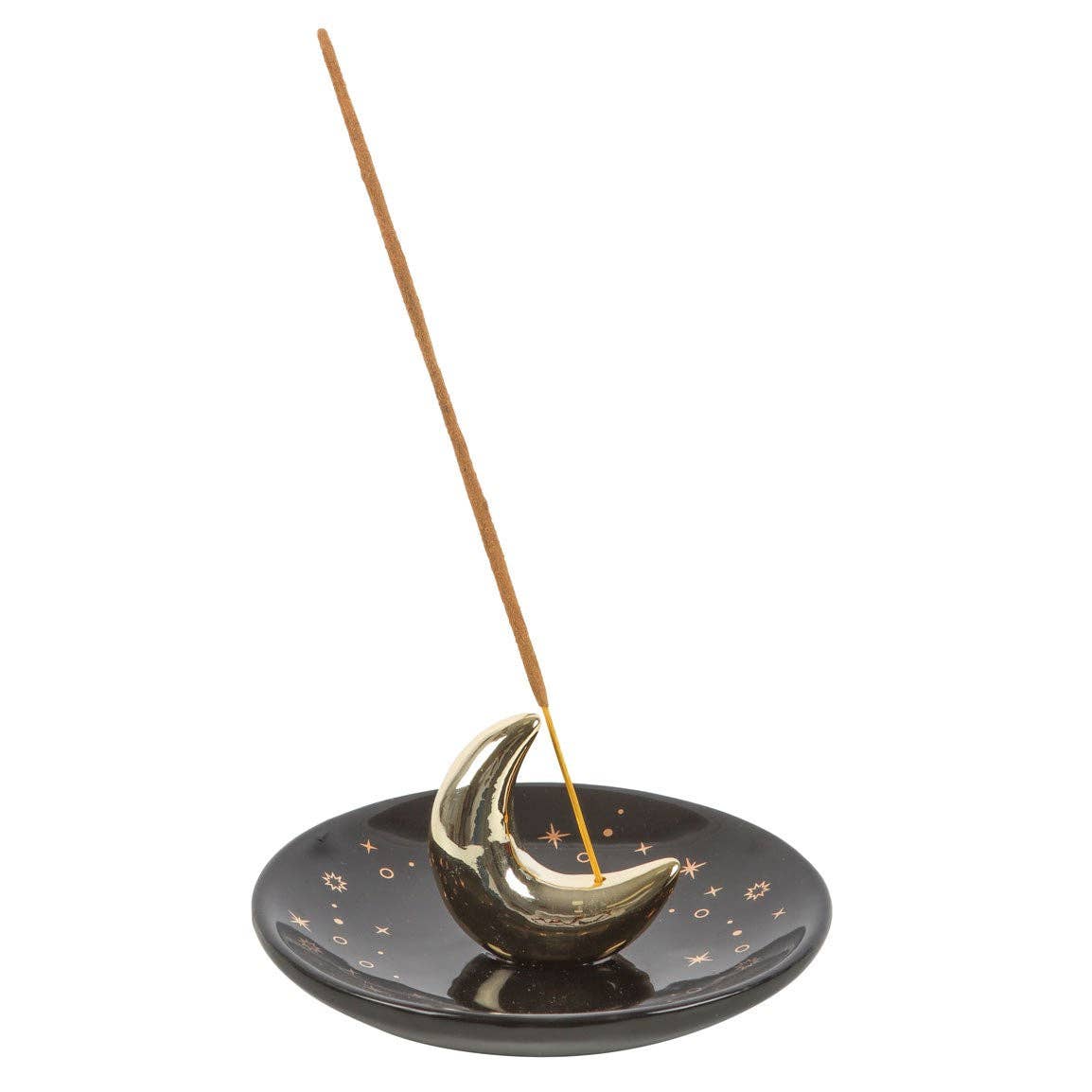 Something Different Wholesale - Gold Crescent Moon Incense Stick Holder