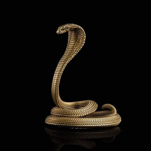 Cobra Phone Stand: Brass