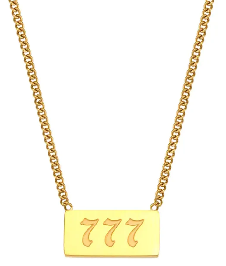 HoopLa Style - 111 Angel Number Talisman Layering Necklace waterproof: 111