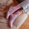 Socks that Support Mental Health (Purple Moons): Medium