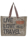 Live Love Travel Up-Cycled Travel Weekender M-3725