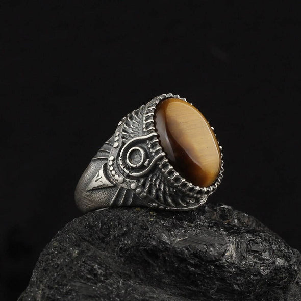 Tigers Eye Ring Sterling Silver: 12 1/2