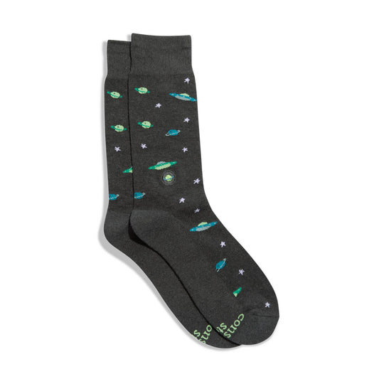 Socks that Support Space Exploration (Galactic Gray): Medium