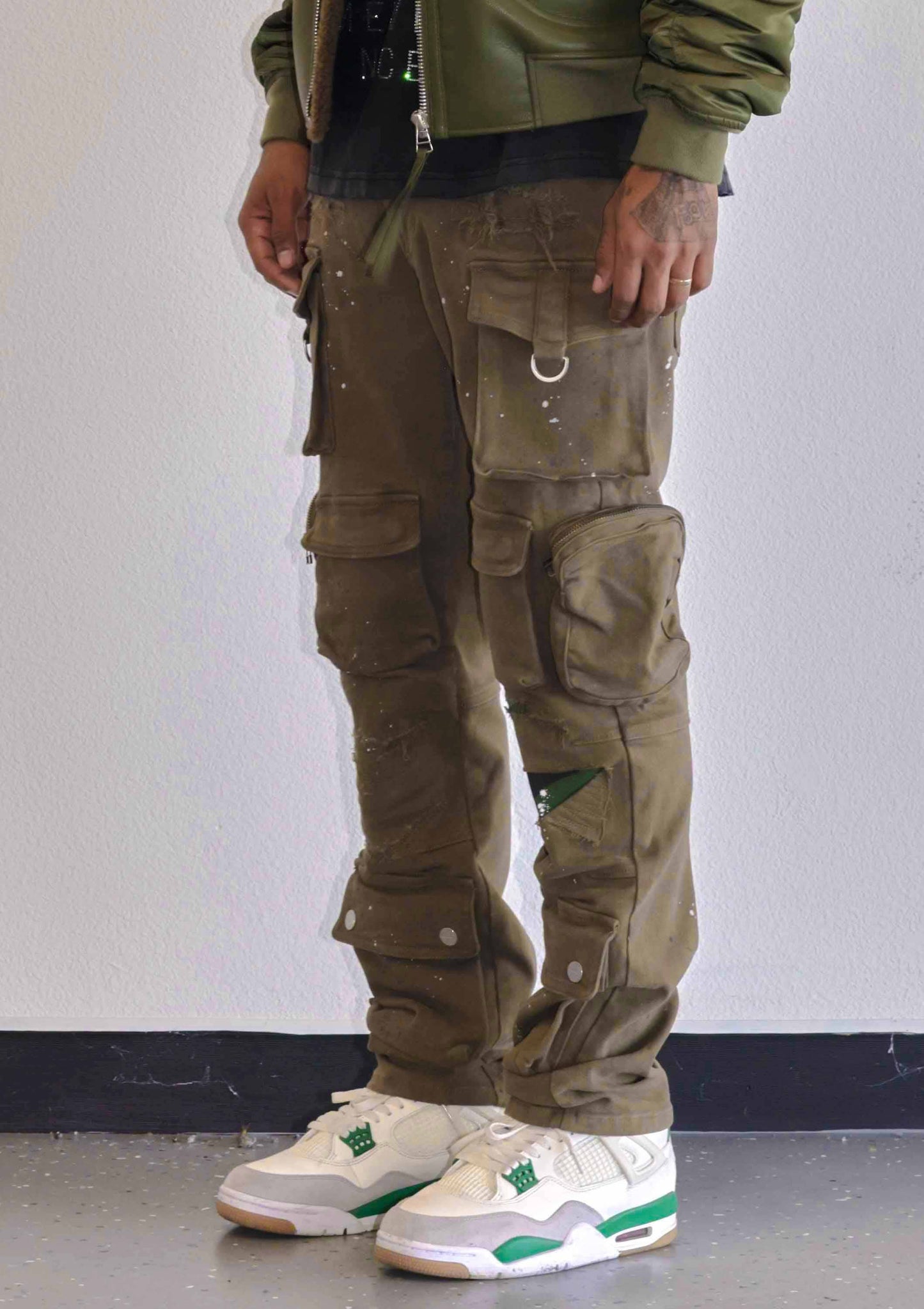 UTILITY CARGO MULTI TWILL PANTS OLIVE