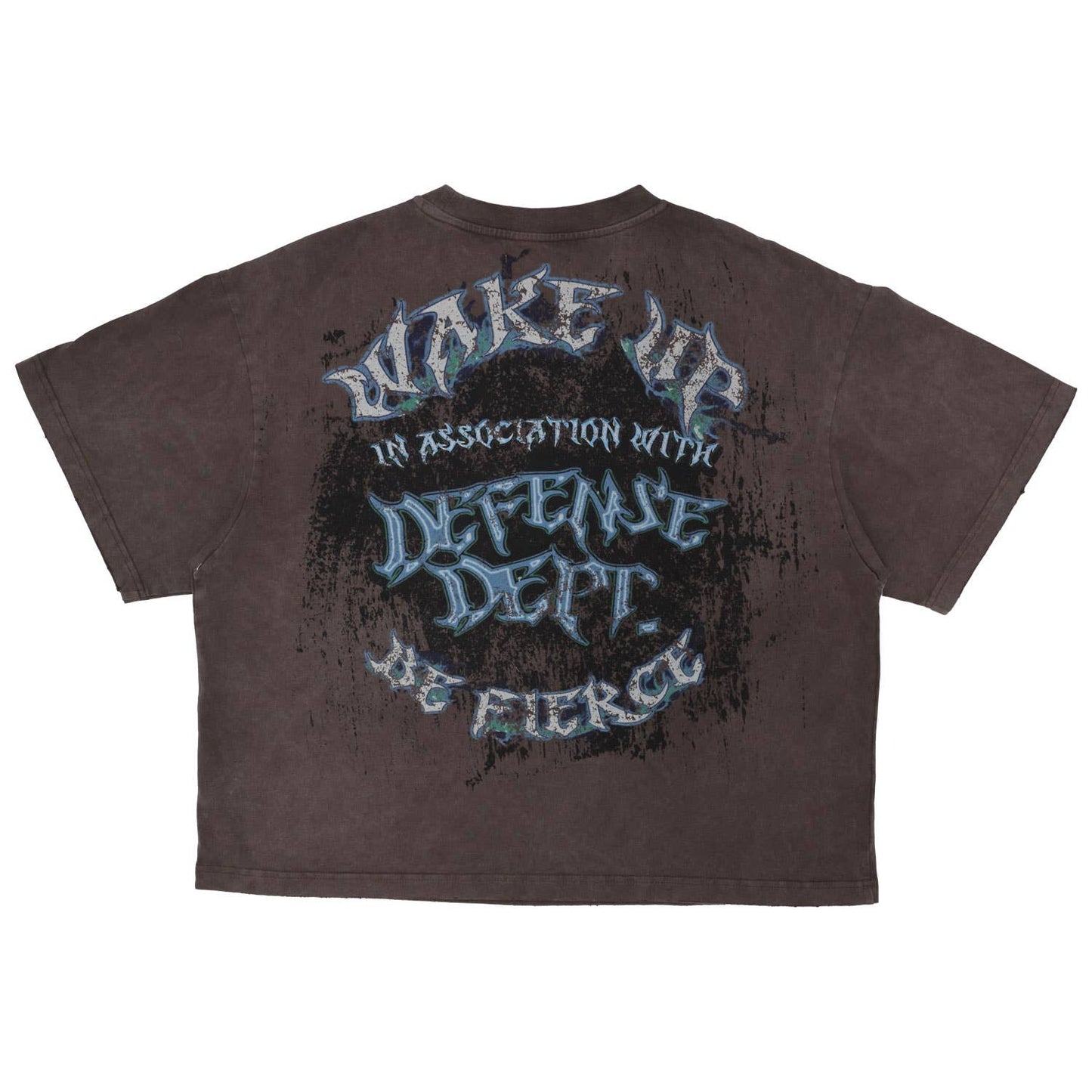 WAKE UP AND BE FIERCE SKULL SPIRIT WASHED CROPPED : Caffe