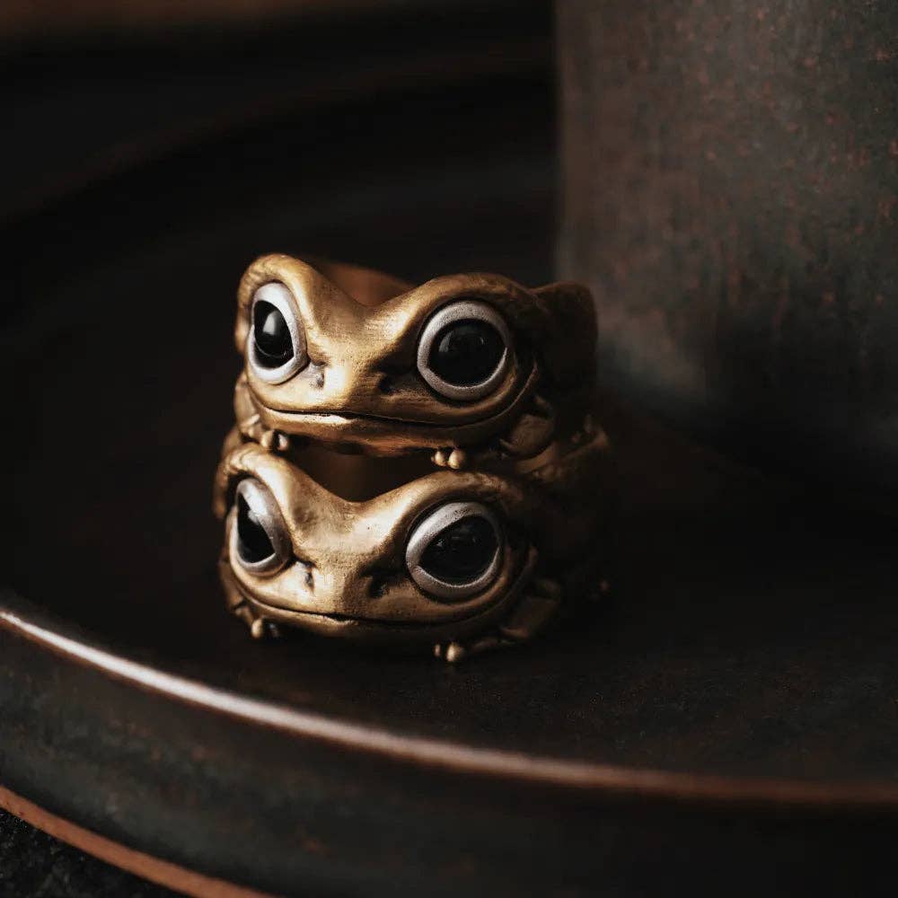 Tree Frog Ring: Brass / #11