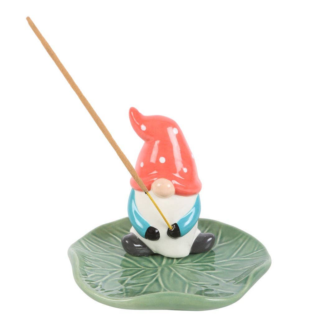 Gonk on Lily Pad Incense Stick Holder