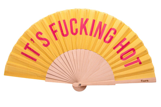 It's Fucking Hot Yellow and Pink Fan.