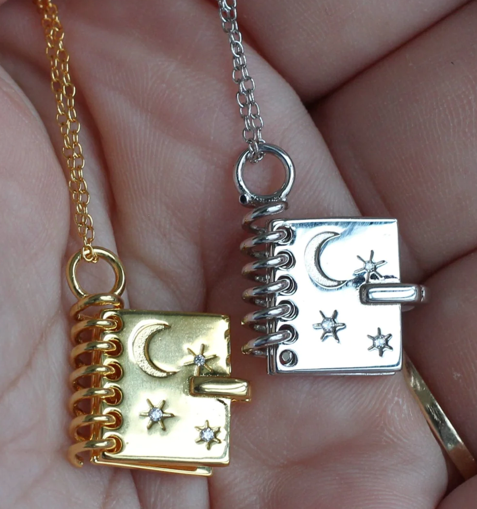 HoopLa Style - Locket- Moon and The Stars- Moon and Back: Yellow Gold