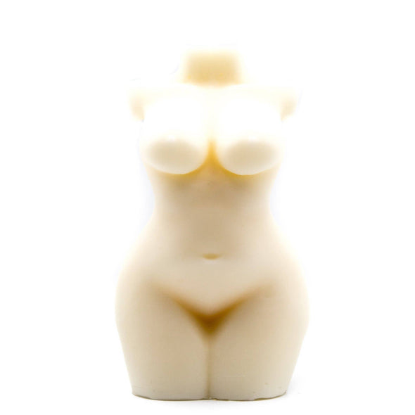 Large Curvy Woman Candle | Pillar Candle: Mauve