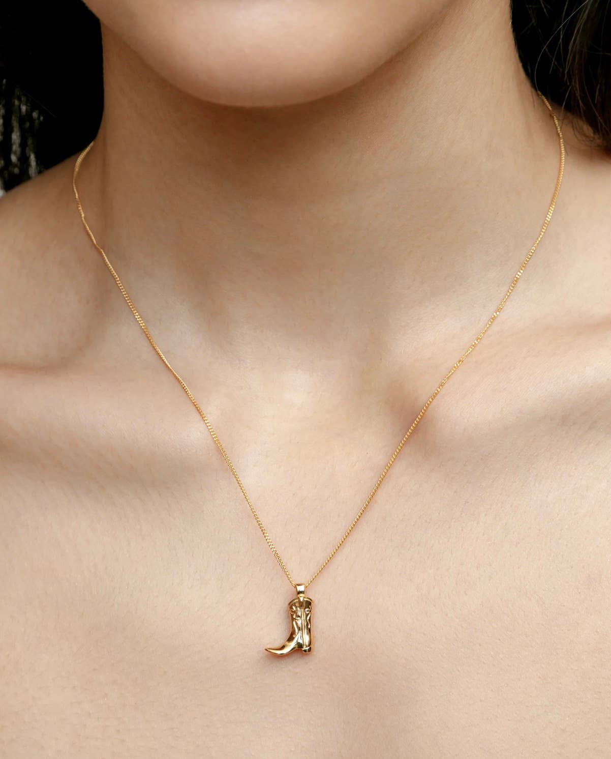 HoopLa Style - Boot Necklace 14K Stainless Steel 